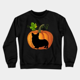 Corgi in pumpkin Crewneck Sweatshirt